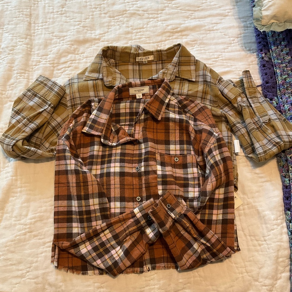 Two croped flannels